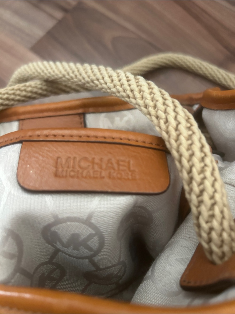 Michael Kors Bright Yellow Canvas Tote with Rope Handles - Picture 2 of 6
